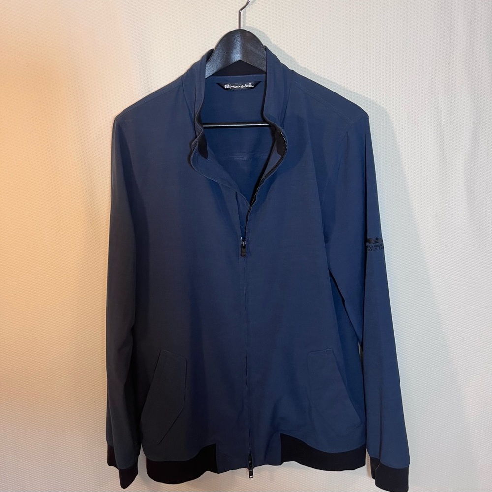 TravisMathew Santa Barbara Golf Club Full Zip Lightweight Jacket Blue Men's Med